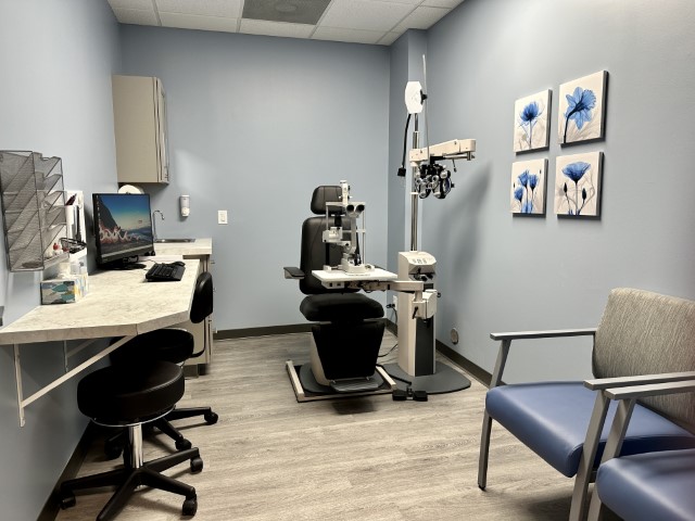 An eye examination room